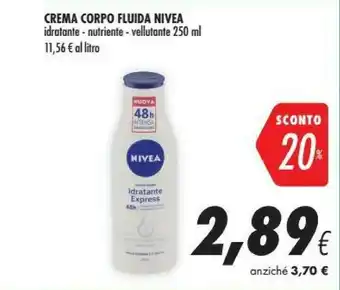 Coop Nivea Crema Corpo Fluida Idratante offerta