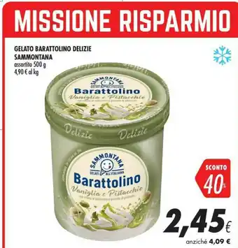 Coop Sammontana Barattolino Pistacchio E Vaniglia 500 G(ml) offerta