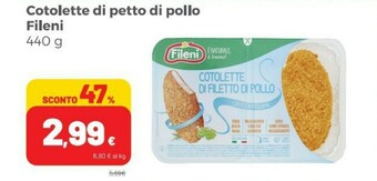 Coop Fileni Cotolette di pollo offerta