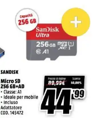 Sandisk Micro SD 256 GB+AD