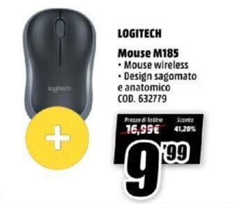 MediaWorld logitech Mouse M185 offerta