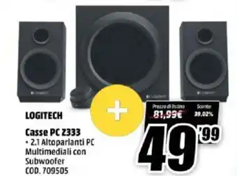 MediaWorld logitech Casse PC 2333 offerta