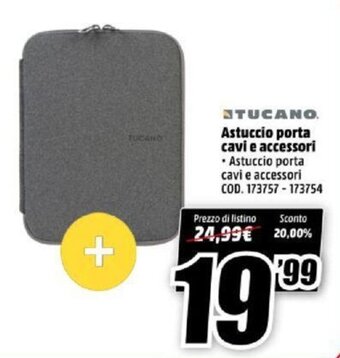 MediaWorld Tucano Astuccio porta cavi e accessori offerta