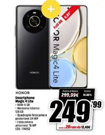 MediaWorld Honor Magic 4 Lite Smartphone offerta