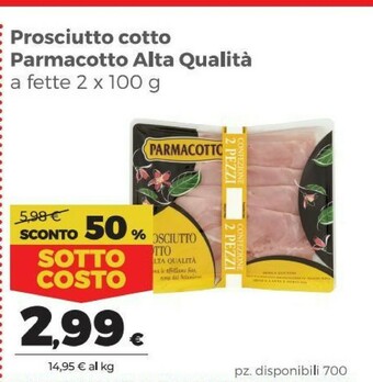 Coop Parmacotto Prosciutto cotto offerta