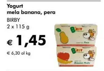 Giardineria Birby - Yogurt Bio Banana Mela 230 G(ml) offerta