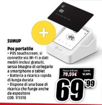 MediaWorld Sumup Pos portatile offerta