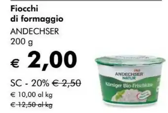 Giardineria Andechser natur Fiocchi Di Formaggio offerta