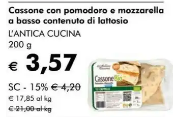 Giardineria L'Antica Cucina - Cassone Bio Pomodoro E Mozzarella Grano Duro Cappelli 200 G(ml) offerta
