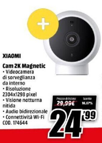 MediaWorld Xiaomi Cam 2K Magnetic offerta