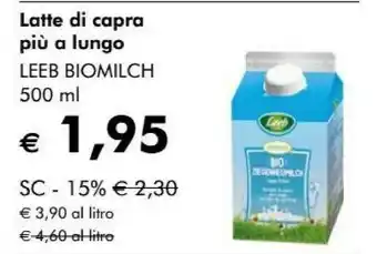 Giardineria Leeb Biomilch Latte Di Capra Piu A Lungo offerta