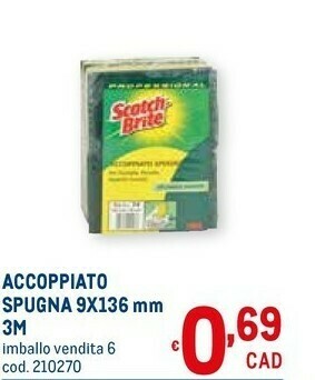 Metro Accoppiato spugna offerta