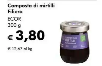 Ecor - Composta Di Mirtilli Blueberry Jam Bio 300 G(ml)