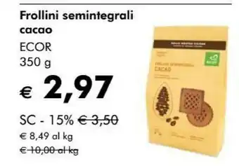 Ecor - Frollini Semintegrali Cacao Bio 350 G(ml)
