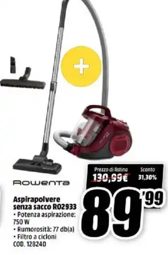 MediaWorld Rowenta Aspirapolvere senza sacco RO2933 offerta