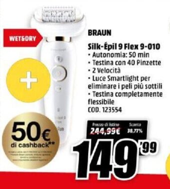 MediaWorld Braun Silk-Épil 9 Flex 9-010 offerta