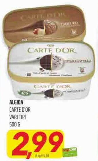 Coop Superstore Algida Carte d'Or vari tipi 500 g offerta
