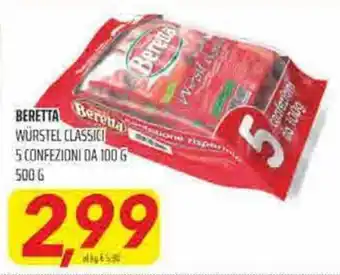Coop Superstore Beretta Würstel classici 5 confezioni da 100 g a 500 g offerta