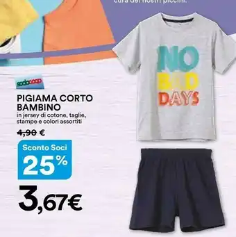 Coop Pigiama Corto Bambino offerta