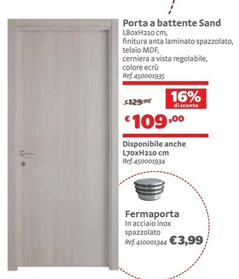 Bricocenter Porta A Battente Sand offerta