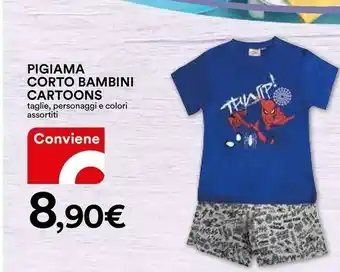 Coop Pigiama Corto Bambini Cartoons offerta