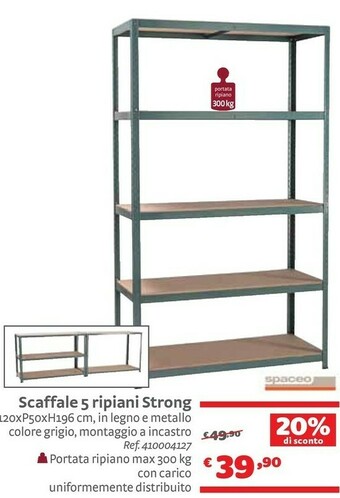Bricocenter Scaffale 5 Ripiani Strong offerta