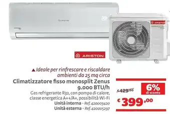 Ariston Climatizzatore Fisso Monosplit Zenus 9.000 Btu/h