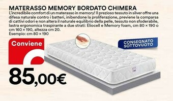 Coop Chimera Materasso Memory Bordato 80X190 offerta