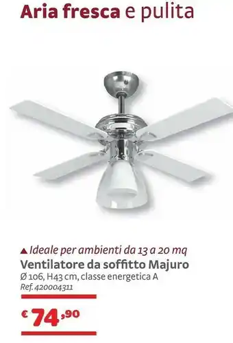 Bricocenter Ventilatore Da Soffitto Majuro offerta