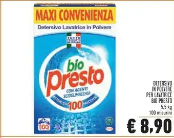 Conad Superstore Bio Presto Detersivo In Polvere Per Lavatrice offerta