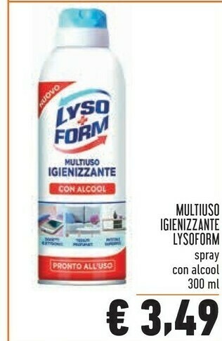 Conad Superstore Lysoform Multiuso Igienizzante Spray Con Alcool offerta