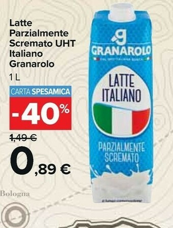 Carrefour Market Granarolo Latte Parzialmente Scremato Uht Italiano offerta