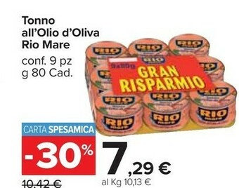 Carrefour Market Rio Mare Tonno Rio mare offerta