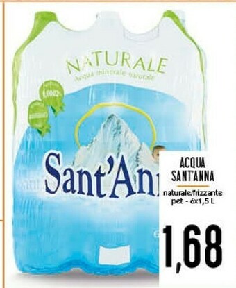 Conad Sant'anna Acqua Minerale Naturale 1500 G(ml) offerta