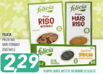 Coop Superstore Felicia Pasta Bio Vari Formati 250/340 g offerta