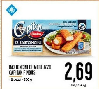 Conad Findus 12 Bastoncini Con 100% Filetti Di Merluzzo 300 G(ml) offerta