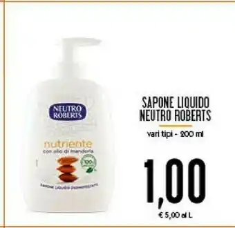 Conad Neutro Roberts Sapone Liquido Nutriente Con Olio Di Mandorla 200 Ml offerta
