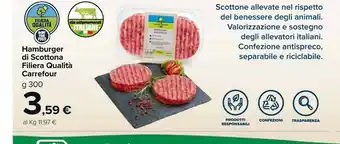 Carrefour Market Carrefour - Hamburger Di Scottona 300 G(ml) offerta