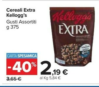 Carrefour Market Kelloggs Cereali offerta