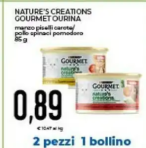 Conad Purina Nature's Creations Gourmet Manzo Piselli Carote/ Pollo Spinaci Pomodoro 85 G offerta