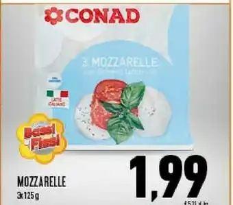 Conad 3 Mozzarelle offerta
