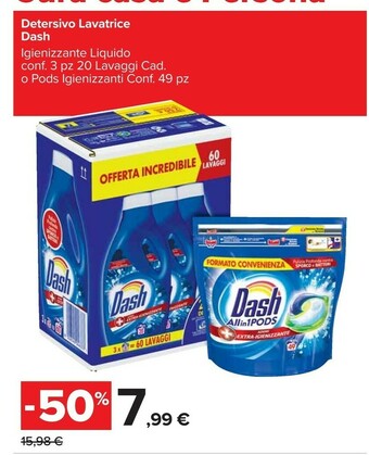 Carrefour Market Dash Detersivo lavatrice offerta