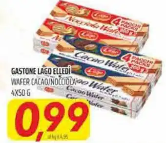 Coop Superstore Gastone Lago Elledì Wafer cacao/nocciola 4x50 g offerta