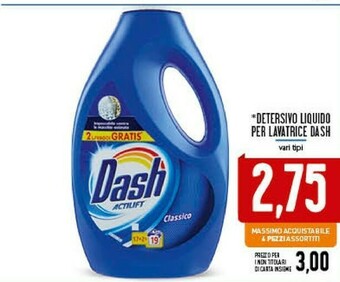Dash Detersivo Liquido Per Lavatrice