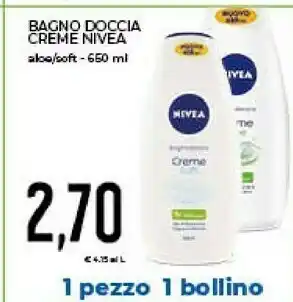 Conad City Nivea Bagnodoccia Creme Soft/ Aloe 650 Ml offerta