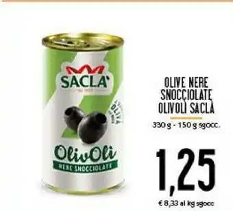 Conad City Sacla Olive Nere Snocciolate offerta