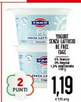 Conad Fage Be Free Yogurt Senza Lattosio offerta