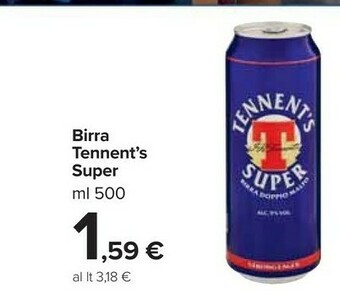 Carrefour Tennent's Birra offerta