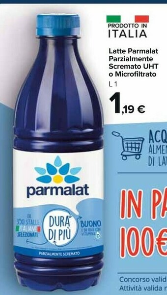 Carrefour Parmalat Latte parzialmente scremato offerta