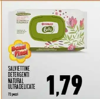 Conad Conad Salviettine Detergenti Natural Ultradelicate offerta